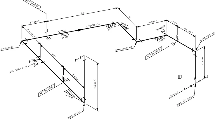 Fig. 4 Run Pipe Isometric Dwg. of Case 3  