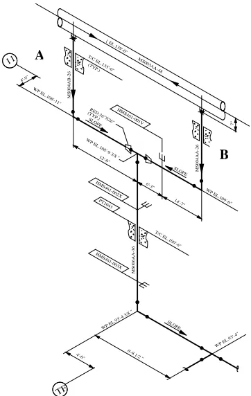 Fig. 1 Run Pipe Isometric Dwg. of Case 1 