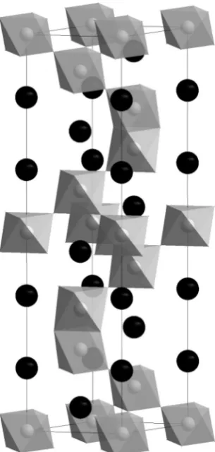 Fig. 2The 10H structure of Srlinked by corner-sharing through a chain of three corners-sharing octahedra