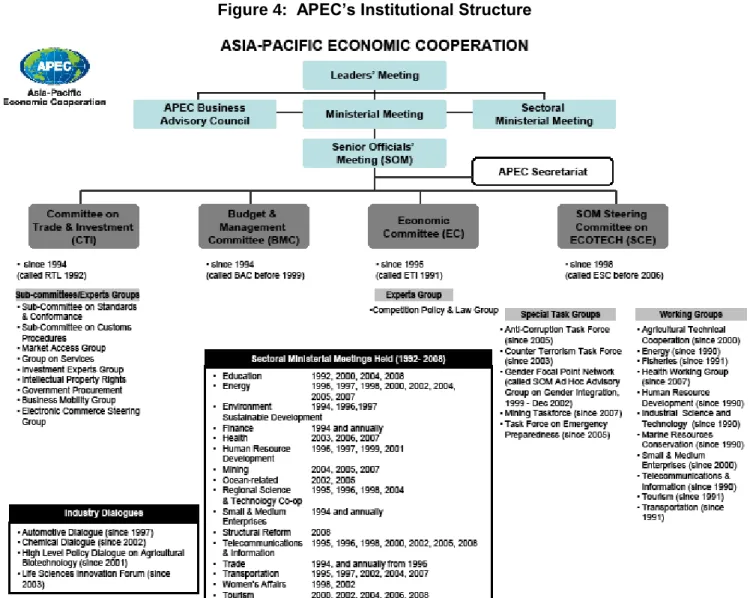 Figure 4:  APEC’s Institutional Structure 
