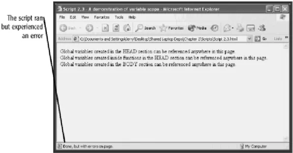 Figure 2.1. Only global variables or those local in scope to the  document. write()