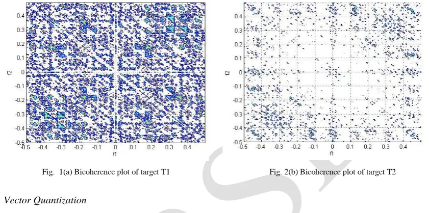 Fig.  1(a) Bicoherence plot of target T1 