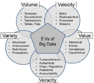Figure  1  below  illustrates  the  features  related  to  5  Vs  which we analyse below