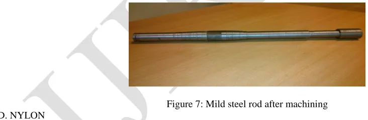 Figure 5: Brass rod after machining operation 