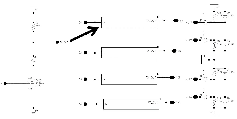 Figure 3.11 Traditional single ended current mode driver 