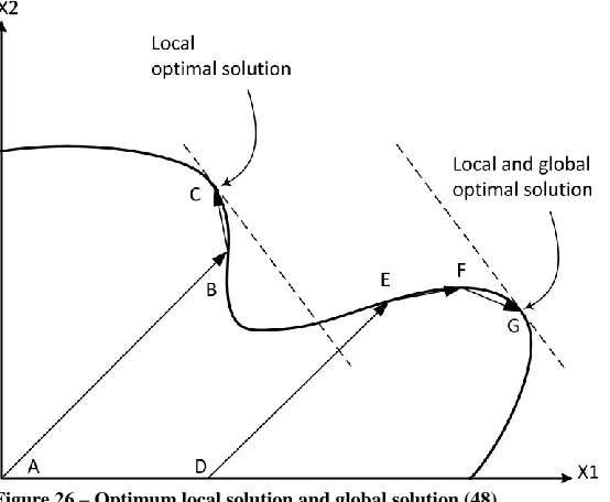 Figure 26 – Optimum local solution and global solution (48) 