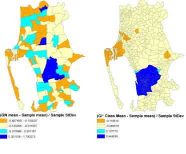 Figure 10. GN and Voronoi cluster maps of normalized water consumption at 2500 m