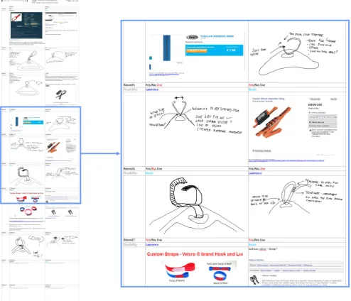 Figure 4: OneNote ICR Grid with sample from LAT56° design session 