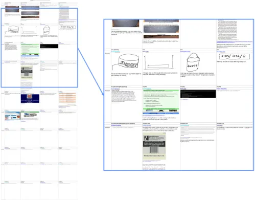 Figure 6: OneNote ICR Grid with sample from Calcarb design session 