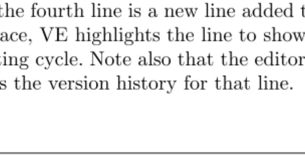 Fig. 2. VE view with changed lines in bold