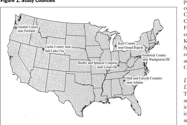 Table 1. Study Counties 