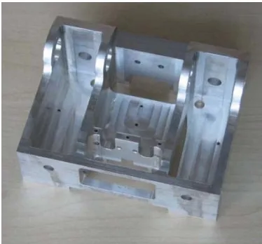 Fig. 5. Single aluminium unit that supports two actuators 