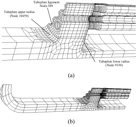 Figure 1: Sectional view of superheater header showing tubeplate features 