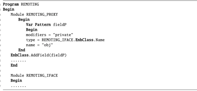 Figure 3.6: SER script for the Remoting enhancement.