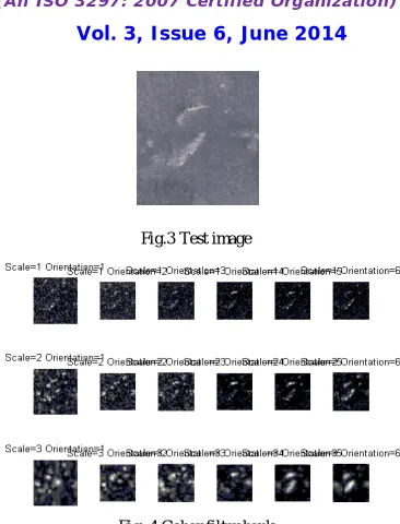 Fig.3 shows the test image of metal plate which is used to analysis whether defect is present on surface or not