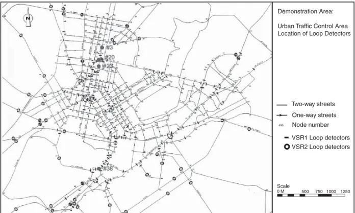Figure 2 presents a typical example of an eigenflow  (i=3) and its corresponding principal axis  , as calculated with the PCA of the four-week traffic detector data of the Greater Athens Area
