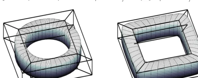 Fig. 12. Plot of an open B-spline curve. Left: λ5 = 10, λi = 3. Right: λi = 10.
