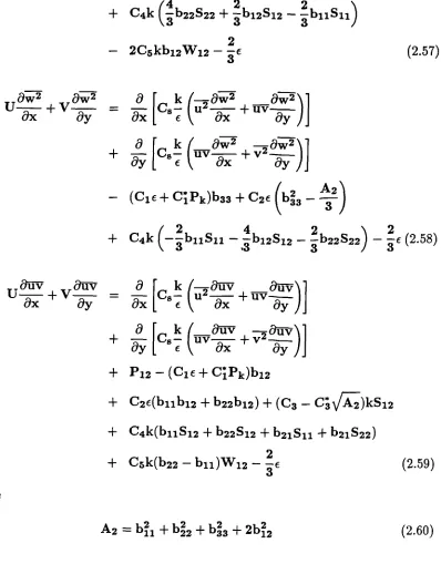 Table 2.3. Coefficients for the Speziale, Sarkar and Gatski model