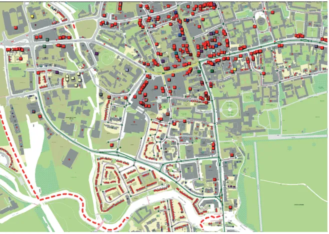 Fig. 2.2 Example of GIS-generated land use map (Oxford) (© Ordnance Survey)