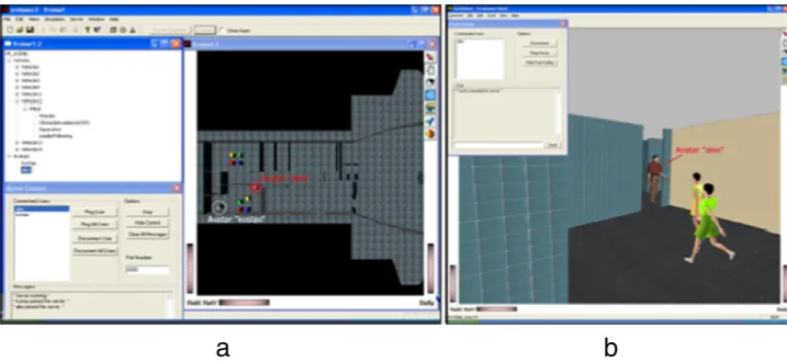 Fig. 3. Screenshots from VELOS: (a) User-Interface (b) and User-InterfaceLT.