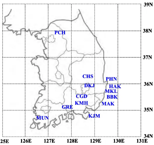 Figure 1 Location of Stations  