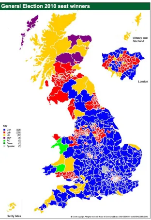FiguresFigure 1: Map of Results from 2010 UK General Election