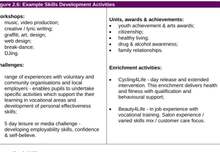 Figure 2.6: Example Skills Development Activities   