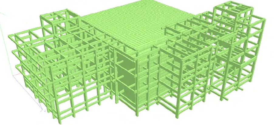 Figure 4. Sketch at interface of Radiation shielded area and surrounding structure  