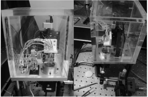 Fig. 2. The environmental chamber (17 cmA schematic of the mechanical system is shown inhigh) was composed of an Al base (13 mm thick) and a re-movable Perspex (Lucite) cover (20 mm thick)