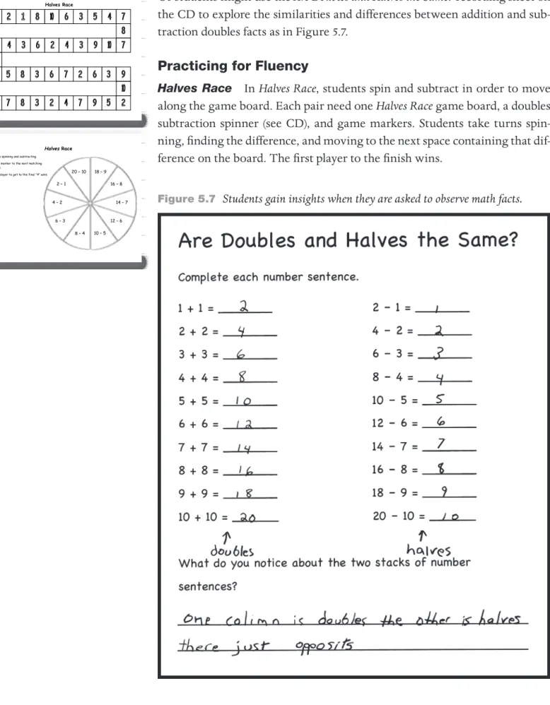 Figure 5.7   Students gain insights when they are asked to observe math facts.