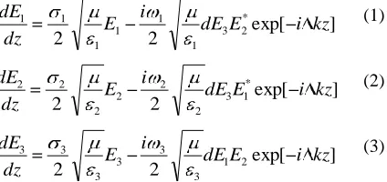 Figure 1 shows the experimental geometry for bi-directional pumping. A continuous wave mode-locked 