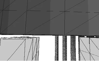Figure 7. The lagging of the ring from the bottom 