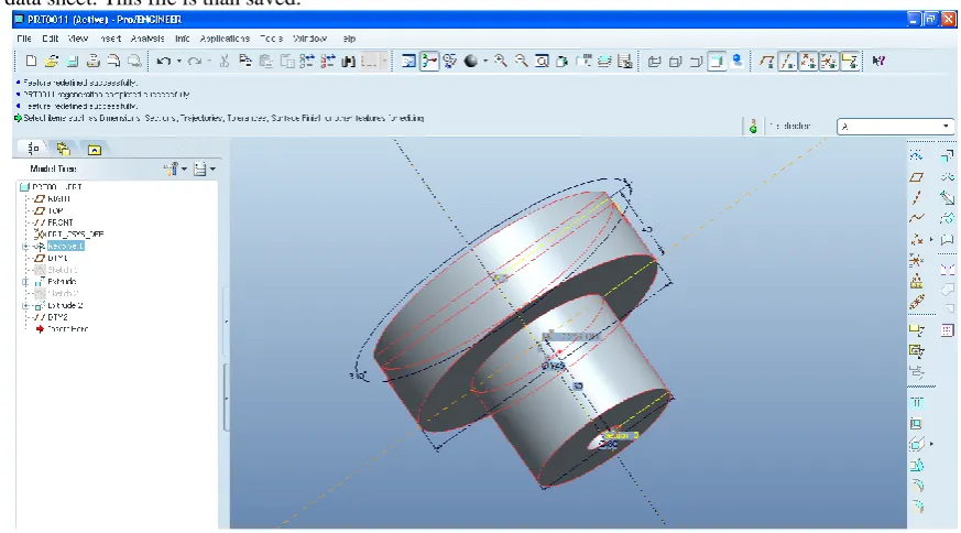 Fig. 2 3D model of coupling in Pro-Engineering 
