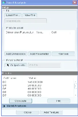 Fig. 3 Excel Spread Sheet of Coupling with dimension and parameters 