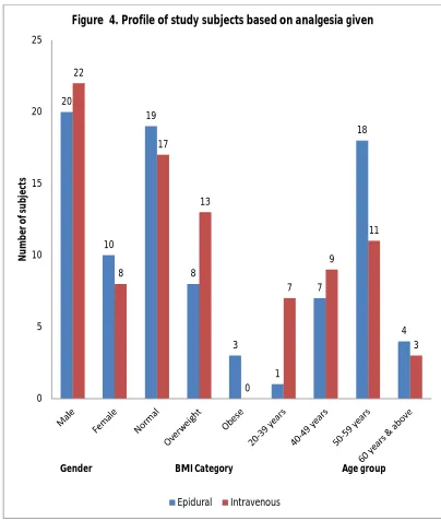 Figure  4. Profile of study subjects based on analgesia given  