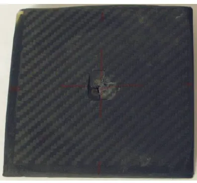 Figure A.3.  Post impact perforation for specimen C6.  