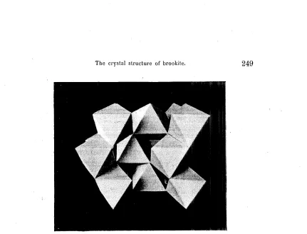 Fig. 5. A photograph of the model representing the structure of brookite. 