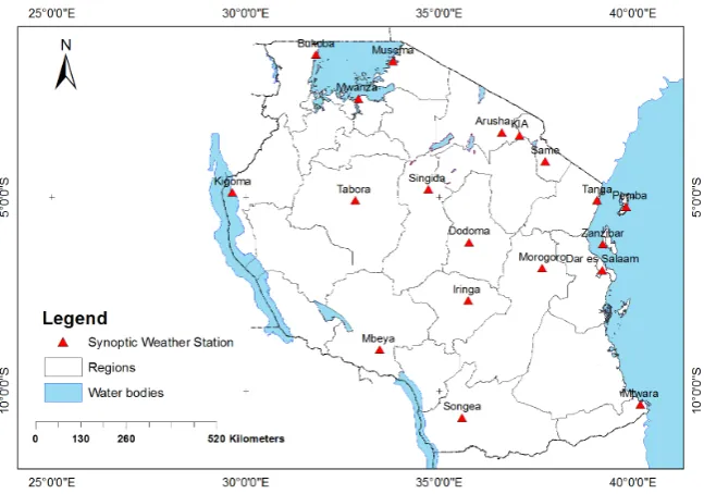 Figure 1. Location of the meteorological stations used in the study. 