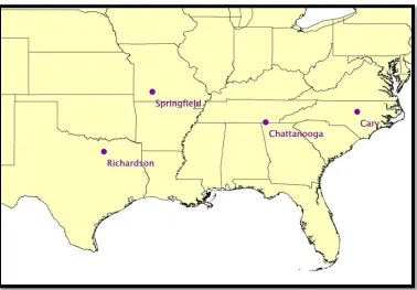 Figure 5-1: Locations of Pathways in Study 