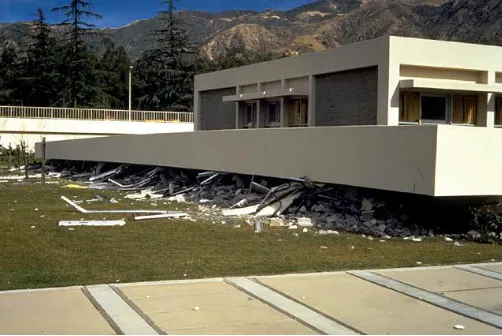 Figure 1.1 – Second floor of the Olive View Hospital Psychiatric Ward after the                               San Fernando earthquake 