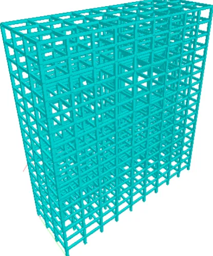 Fig. 6 Elevation of K - Braced Structure                                              