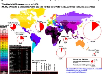 Figure 2 Levels of internet usage in the world (Wegen, 2008) (see online version for colours) 