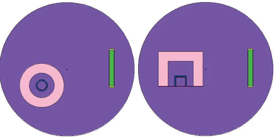 Figure 1.1: Side views of the 1D conﬁguration and the 3D conﬁguration respectively.