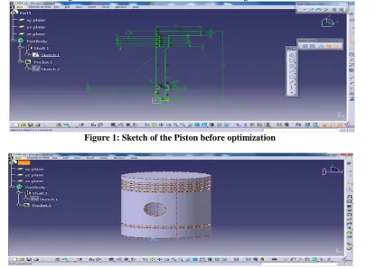 Figure 1: Sketch of the Piston before optimization  