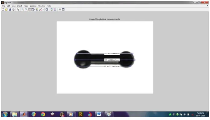 Fig 18 Longitudinal measurements in the standard component 