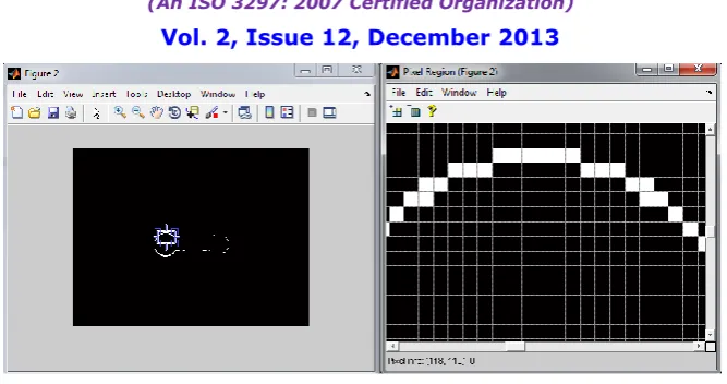 Fig 17 Image showing the no of row and column where warpage occurred 