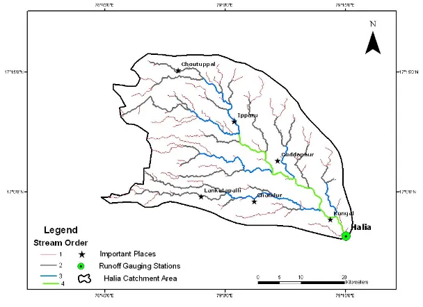 Fig. 3      Drainage Map of the Halia Drainage Area 