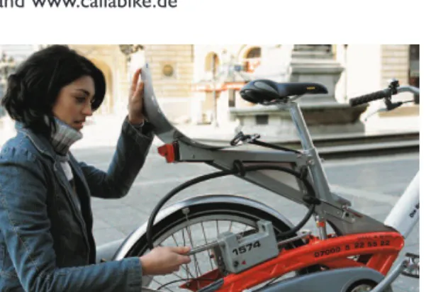 Figure 6 ___  The Call a Bikes with the computer lock- lock-ing system.