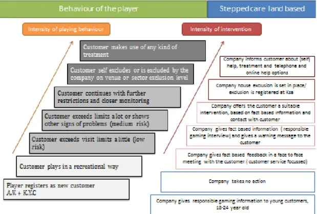 Figure 3: The stepped care model in a land-based environment 