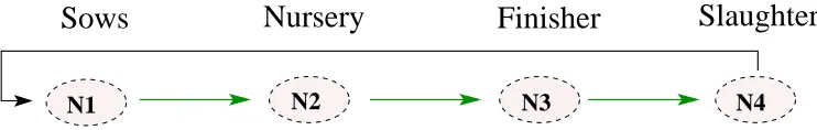 Figure 1: Aggregated agricultural network model.